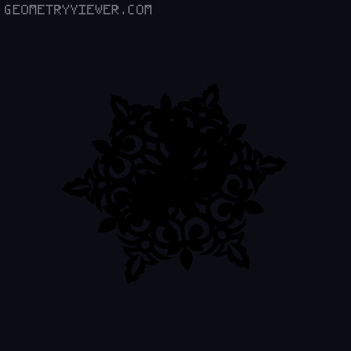 Initial A-Z snowflake décor 3D model thumbnail