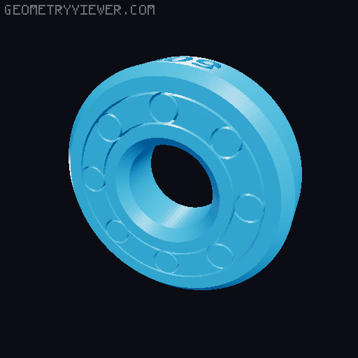 Bearing Set - 608 - 6006 3D model thumbnail