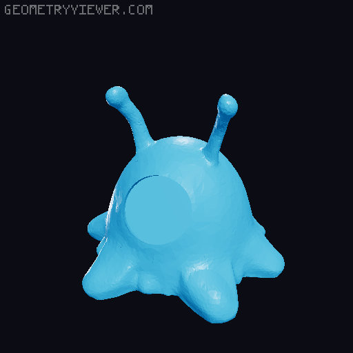 Brain Slug from Futurama 3D model thumbnail