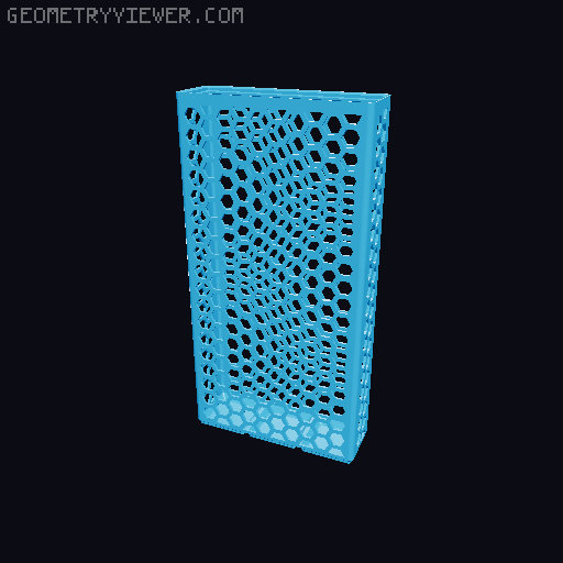 Gridfinity Hex Bins Light (rotated grid) all sizes 3D model thumbnail