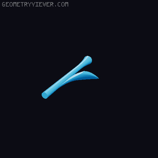 Tulip Flower with Stem 3D model thumbnail