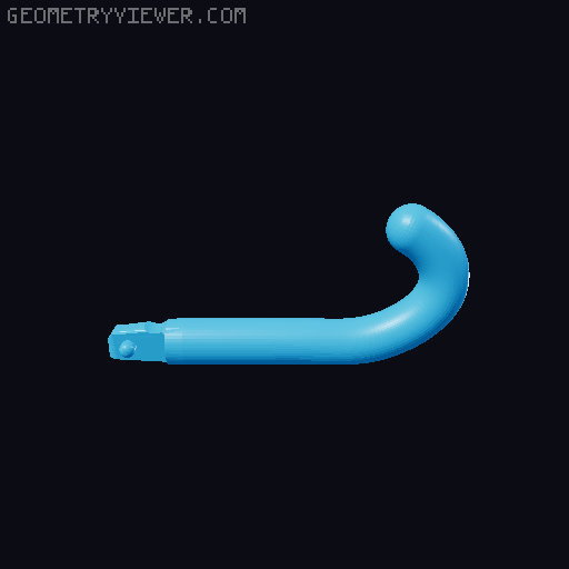 Tweaked Cat Key Hook (stronger, easier to print) 3D model thumbnail