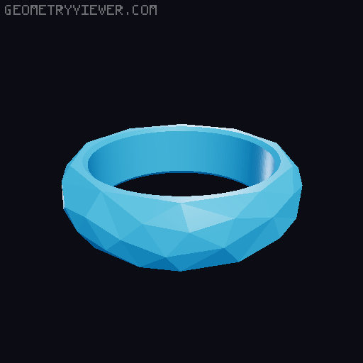 LOW POLY RING 3D model thumbnail