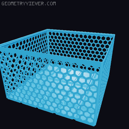 Gridfinity Hex Bins Light all sizes 3D model thumbnail