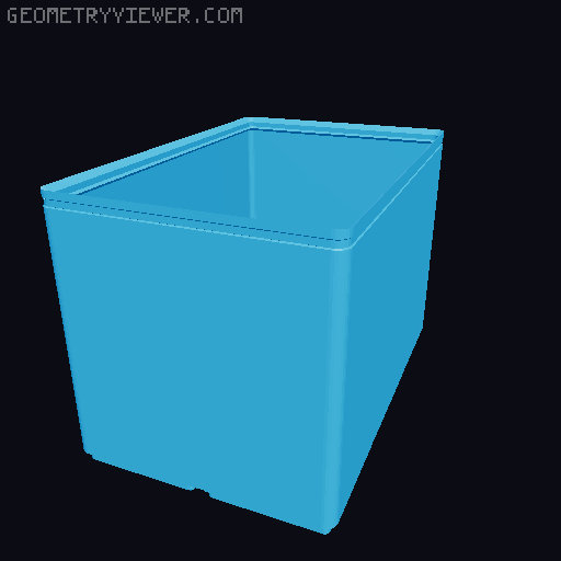 Gridfinity Box (Quick print, lite version, less filament!) 3D model thumbnail