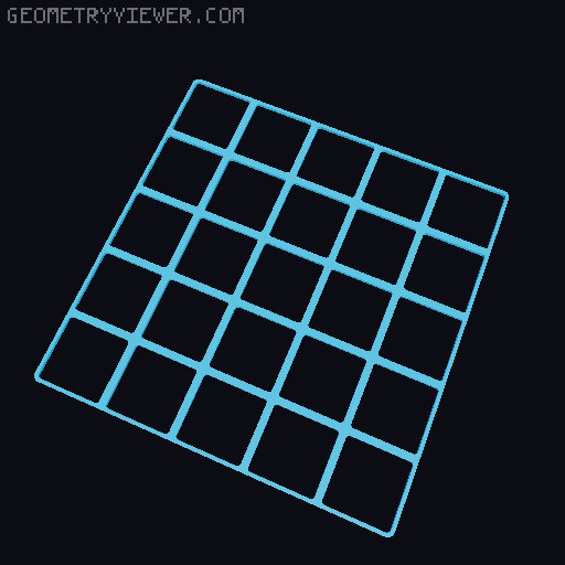 EcoGrid - Minimalistic Gridfinity Base 3D model thumbnail