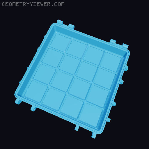 Gridfinity Rugged Storage Box, Parametric and Customizable 3D model thumbnail