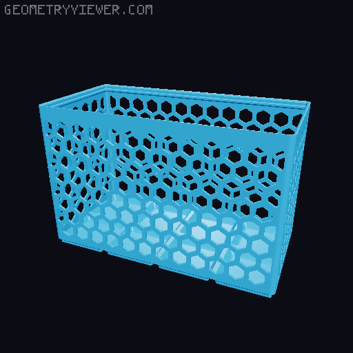 Gridfinity Hex Bins Light all sizes 3D model thumbnail