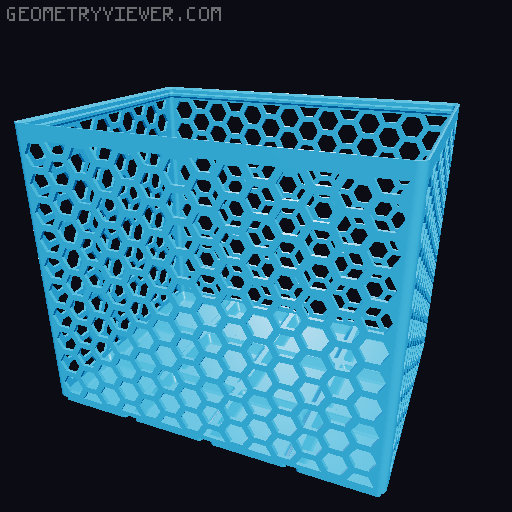 Gridfinity Hex Bins Light (rotated grid) all sizes 3D model thumbnail