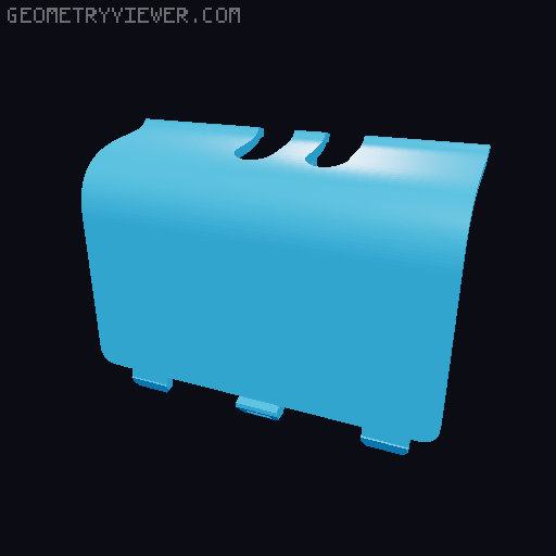 Controller Wire Lock Block (Xbox One S) 3D model thumbnail