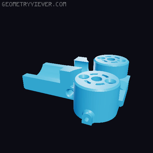 Protean 370 motor compatable flywheel cage 3D model thumbnail