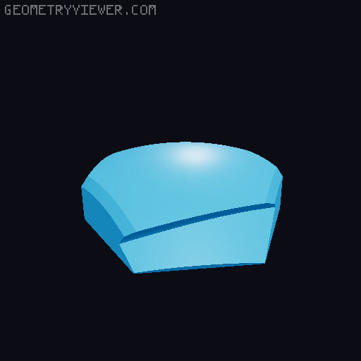Turtle shell container 3D model thumbnail