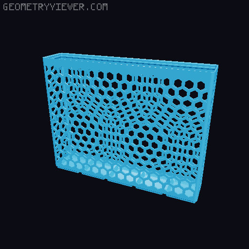 Gridfinity Hex Bins Light all sizes 3D model thumbnail