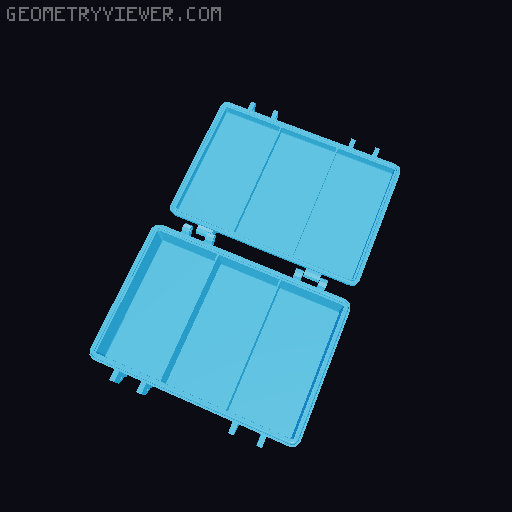 Super Customizable Rugged Box in OpenSCAD 3D model thumbnail