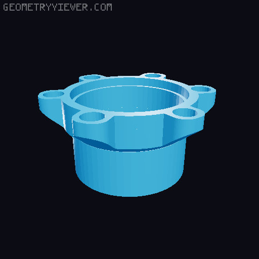 2-1/2" - 63mm / 64mm Magnetic Dust Collection Connectors / Fittings 3D model thumbnail