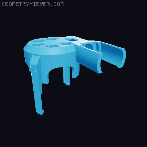 V10 Engine Turbocharged working belt driven Model (printer optimized) 3D model thumbnail