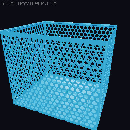 Gridfinity Hex Bins Light all sizes 3D model thumbnail
