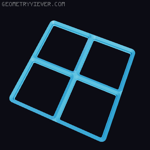 Generated STL Files from Parametric Gridfinity Baseplate 3D model thumbnail