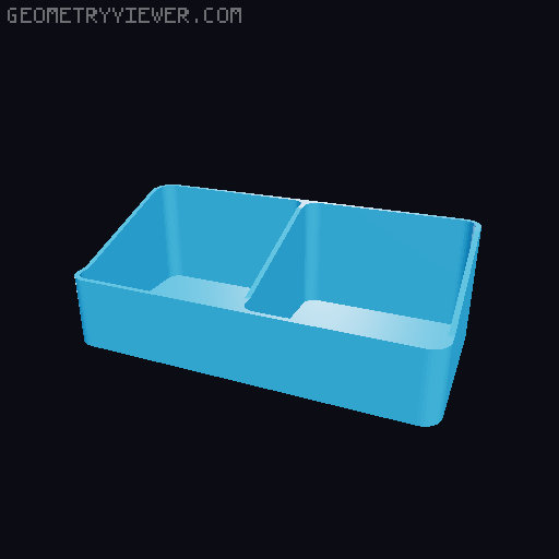 Bin for Ikea skadis - 564 models - hooks need support 3D model thumbnail
