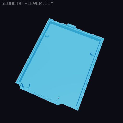 Arduino Case no screws 3D model thumbnail