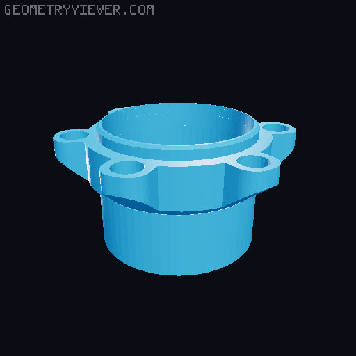 2-1/2" - 63mm / 64mm Magnetic Dust Collection Connectors / Fittings 3D model thumbnail