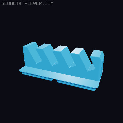 Gridfinity Wrench Holder System 3D model thumbnail