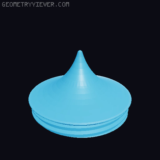 Pull-Cord Spinning Top V-15 - up to six min spinning 3D model thumbnail