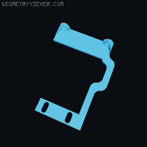 SV06 Plus Part Cooling Fan Mount 3D model thumbnail