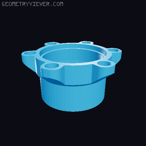 2-1/2" - 63mm / 64mm Magnetic Dust Collection Connectors / Fittings 3D model thumbnail