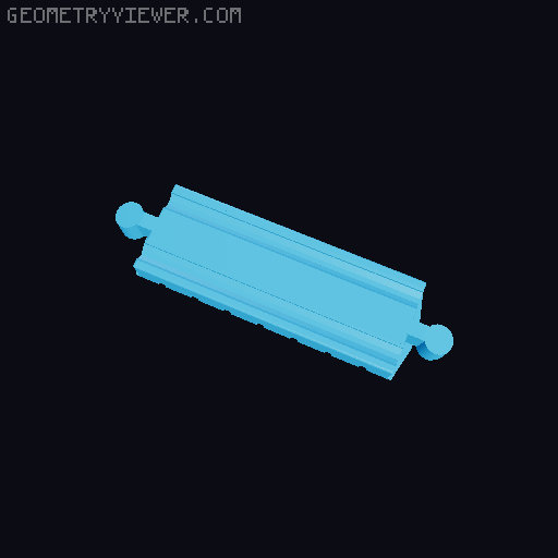 Wooden railway bridge system for Fischertechnik 3D model thumbnail