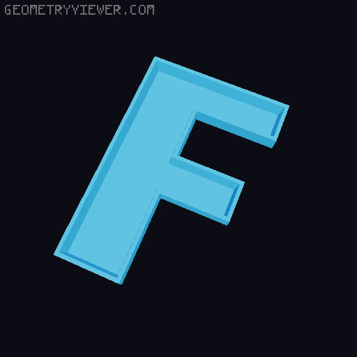 Glowing LED all alphabet letters and all numbers 6 cm high 3D model thumbnail