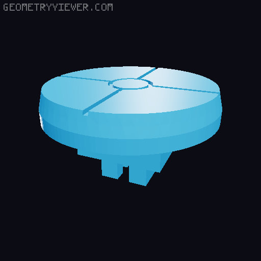 Portal Button Keycap 3D model thumbnail