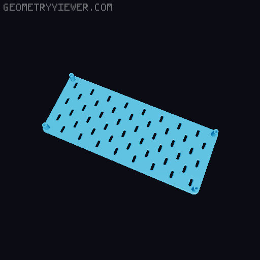Skadis Pegboard, all sizes 80 to 360mm 3D model thumbnail