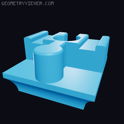 Wooden train (Brio, IKEA...) to Duplo adapters (minimal material design) 3D model thumbnail