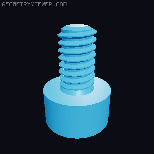 Hundreds of Metric Allen Screws with Cylindrical Head M2 up to M64 3D model thumbnail