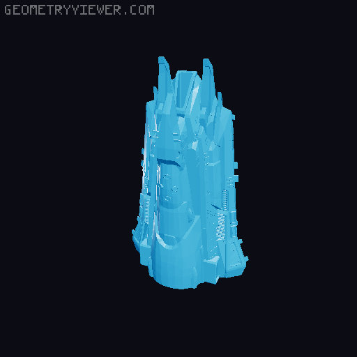 Sci-fi Battleship/Carrier  3D model thumbnail