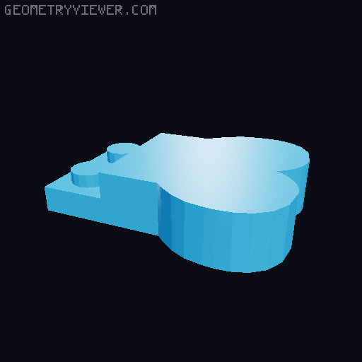 Lego Dog Tag 3D model thumbnail