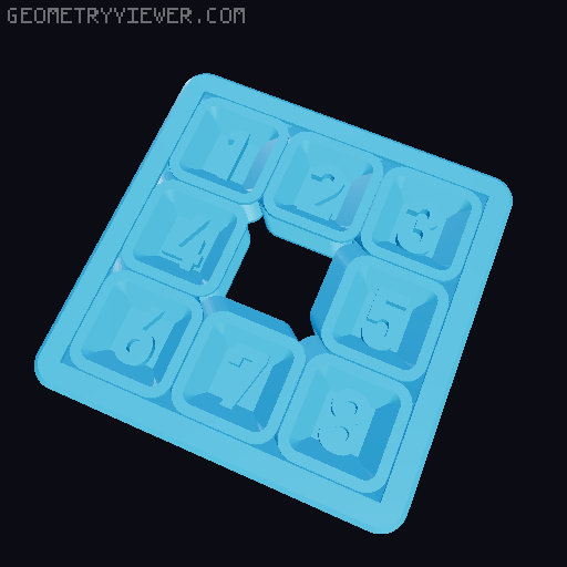 Sliding puzzle with a QR code 3D model thumbnail