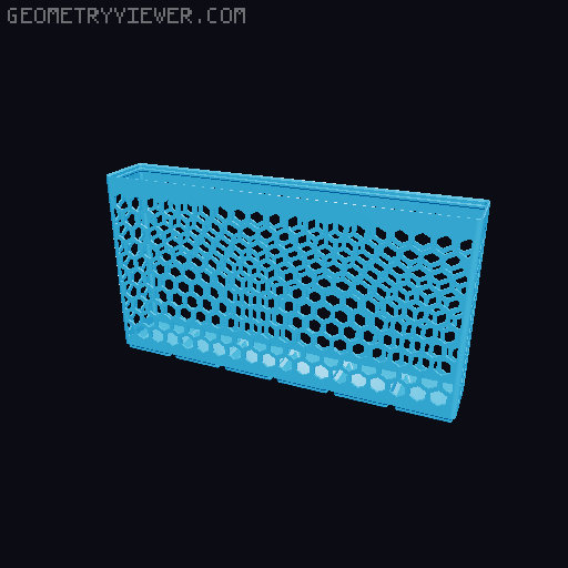 Gridfinity Hex Bins Light all sizes 3D model thumbnail