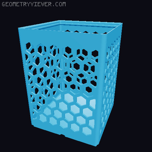 Gridfinity Hex Bins all sizes 3D model thumbnail