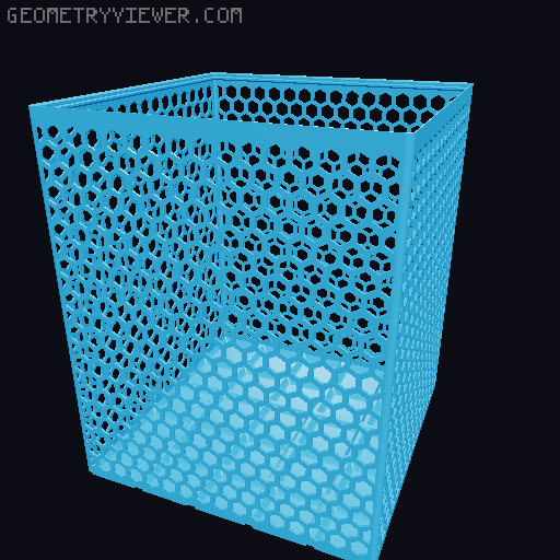 Gridfinity Hex Bins Light all sizes 3D model thumbnail