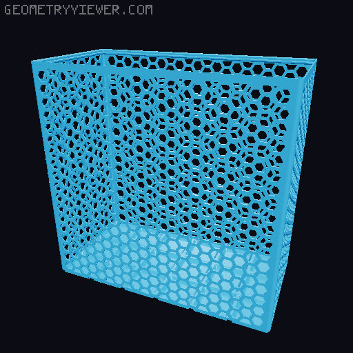Gridfinity Hex Bins Light (rotated grid) all sizes 3D model thumbnail