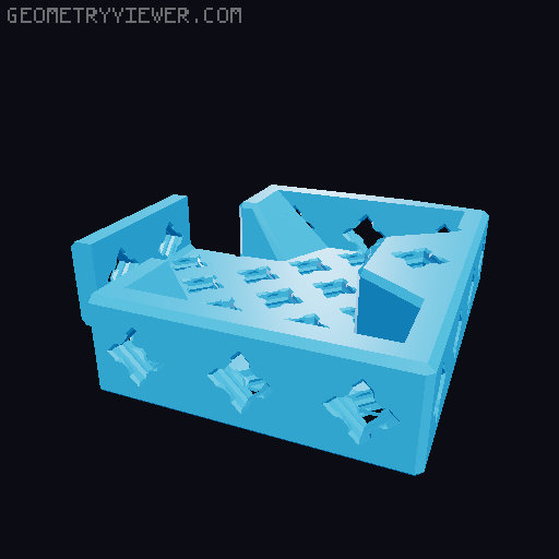 PrintABox - modular PrintABlok compatible boxes 3D model thumbnail