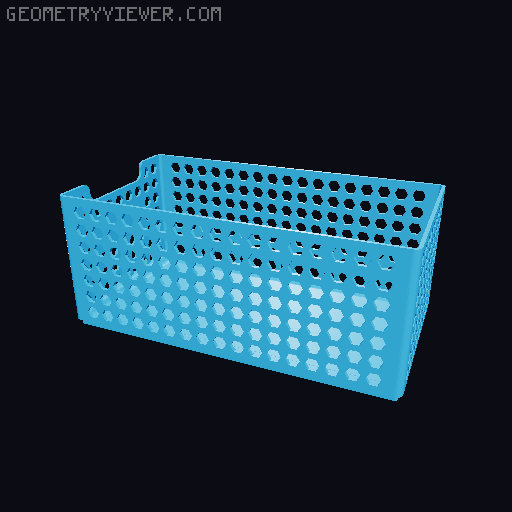 3D Printed Stackable Box Honeycomb (less material) | REMIX 3D model thumbnail
