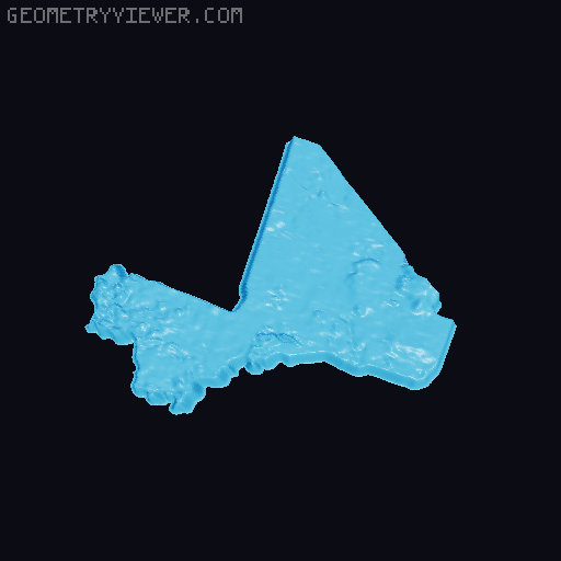 Topographic World Map 3D model thumbnail