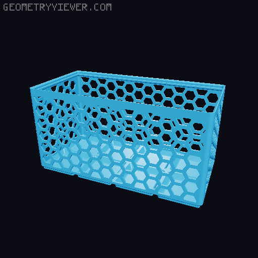 Gridfinity Hex Bins Light (rotated grid) all sizes 3D model thumbnail