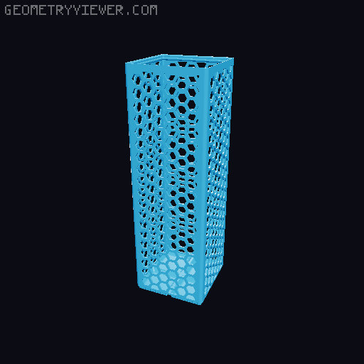 Gridfinity Hex Bins Light (rotated grid) all sizes 3D model thumbnail