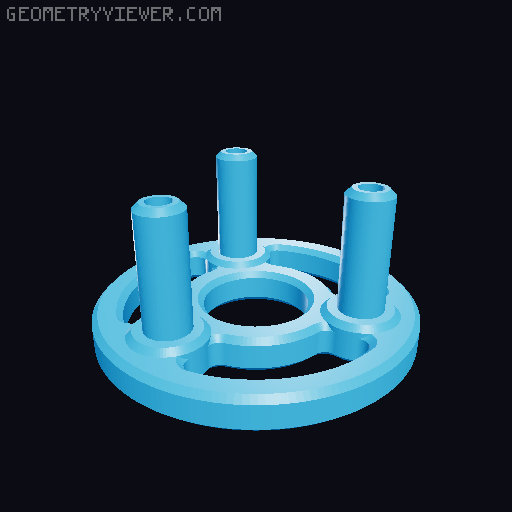 Toroidal Fan Launcher | No Hardware | No Support 3D model thumbnail