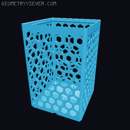 Gridfinity Hex Bins Light all sizes 3D model thumbnail