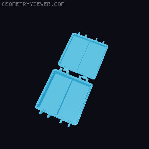 Super Customizable Rugged Box in OpenSCAD 3D model thumbnail